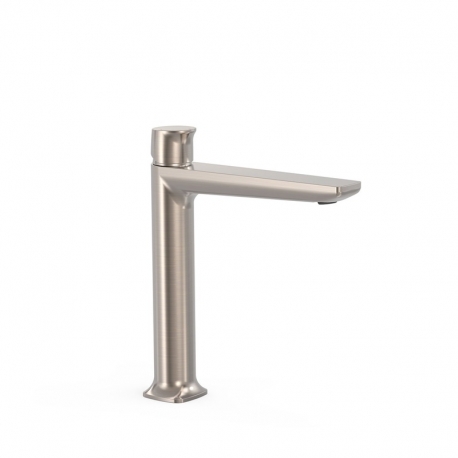 Loft grifo monomando tres alto para lavabo acero-22220402ac