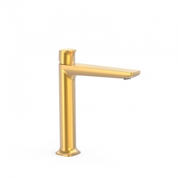 Loft grifo monomando tres alto para lavabo oro mate-22220402om