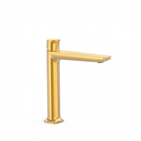 Loft grifo monomando tres alto para lavabo oro mate-22220402om