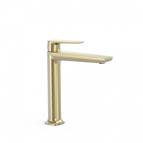 Loft grifo monomando tres alto para lavabo cava dorado-22220401ca