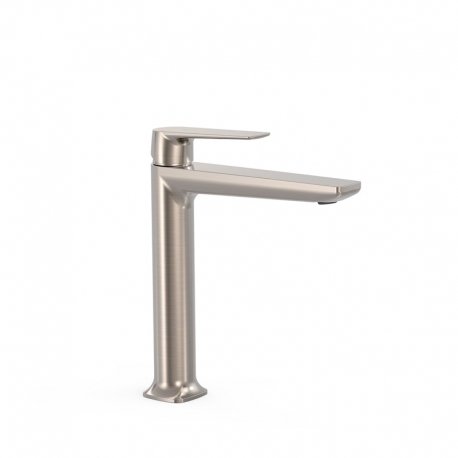 Loft grifo monomando tres alto para lavabo acero-22220401ac