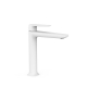 Loft grifo monomando tres alto para lavabo blanco mate-22220401bm