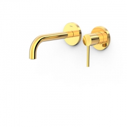 Monomando lavabo tres exclusive study empotrado 177mm oro 24k 26230021or