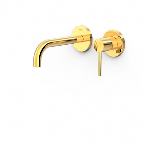 Monomando lavabo tres exclusive study empotrado 177mm oro 24k 26230021or
