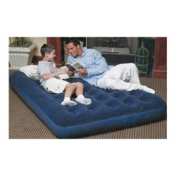 COLCHON HINCHABLE FLOCADO BESTWAY DOBLE CON BOMBA