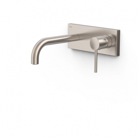 Monomando lavabo tres exclusive study empotrado 180mm acero 26230031ac