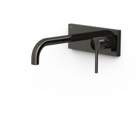 Monomando lavabo tres exclusive study empotrado 180mm negro metalizado 26230031km