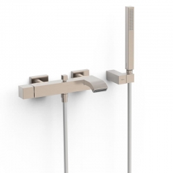 Monomando baÑera ducha tres exclusive cuadro mural acero caÑo cascada 5071700203