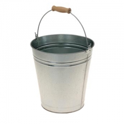 Cubo galvanizado koopman con agarradero madera 10 l