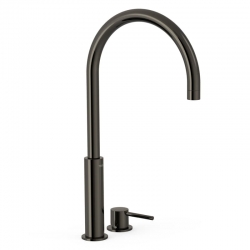 Monomando lavabo repisa tres exclusive study 453mm negro metalizado-26110502km