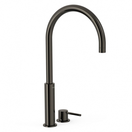 Monomando lavabo repisa tres exclusive study 453mm negro metalizado-26110502km