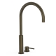 Monomando lavabo repisa tres exclusive study 453mm negro bronce-26110502kmb