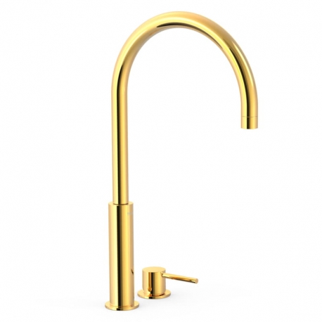 Monomando lavabo repisa tres exclusive study 453mm oro-26110502or