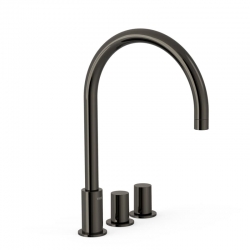 Bimando lavabo repisa tres exclusive study 373mm negro netalizado 06110501km