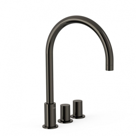 Bimando lavabo repisa tres exclusive study 373mm negro netalizado 06110501km