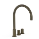 Bimando lavabo repisa tres exclusive study 373mm bronce 06110501kmb