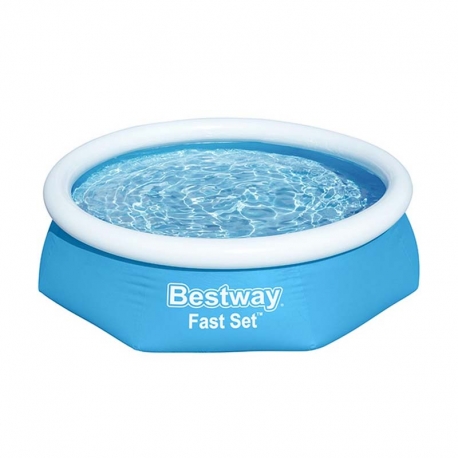 Piscina bestway fast set 57448 sin depuradora 244x61 cm redonda azul