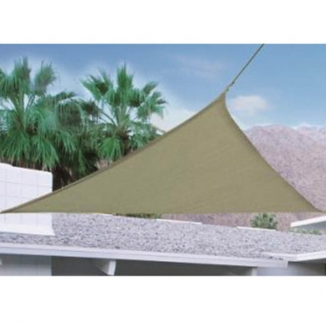 Toldo vela natuur sombreo triangular polietileno 5x5x5m tierra