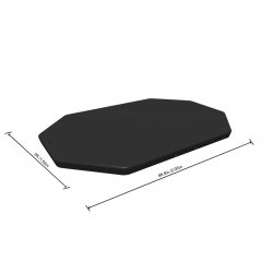 Cobertor de pvc para piscina oval de pared metalica 305x184x100 cm