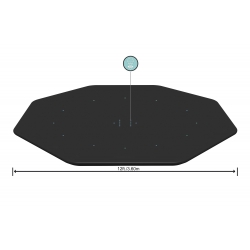 Cobertor de pvc para piscina redonda de pared metalica 401 cm