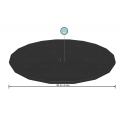 Cobertor de pvc para piscina redonda de marco metalico 549 cm