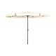 Parasol aluminio con manivela beige con faldon