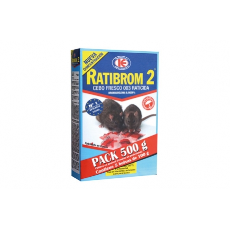 Raticida cebo fresco ratibrom-2 500 gr