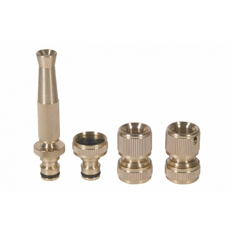 Kit de riego natuur laton lanza adaptador y 2 conectrores