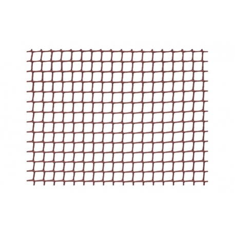 Malla plastica natuur 10 x 10 mm 310 gr/m² 1 x 5 m marron