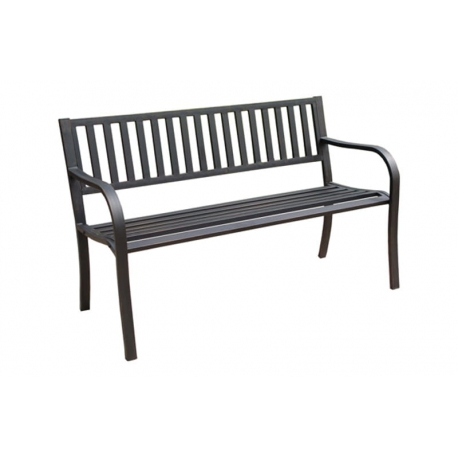 Banco jardin metalico negro 127 x 60 x 80 cm