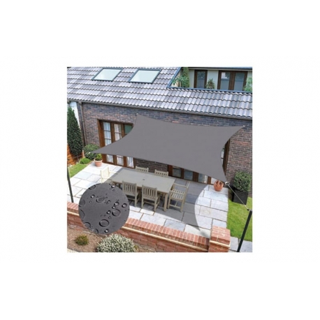 Toldo vela natuur sombreo cuadrado impermeable 3,6 x 3,6 m antracita