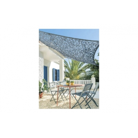 Toldo vela sombreo cuadrado camuflaje 03x03m gris