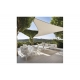 Toldo vela sombreo triangular polietileno 5 x 5 x 5 m blanco roto