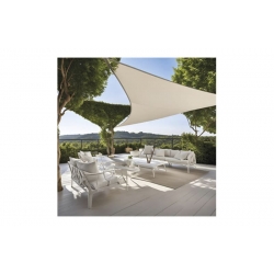 Toldo vela sombreo triangular polietileno 5 x 5 x 5 m blanco roto