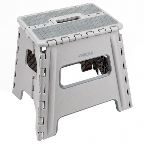 Taburete plegable arregui gris 29x22x32cm