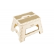Taburete plegable beige 29x22x22cm