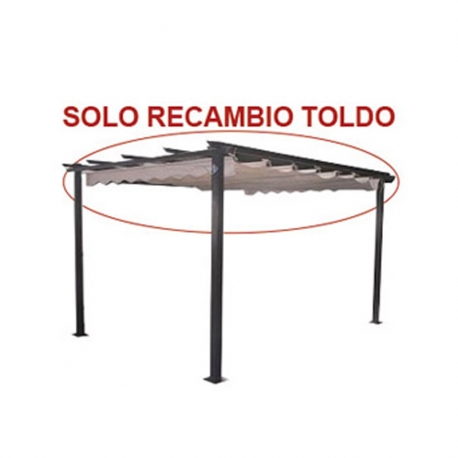 TOLDO RECAMBIO PARA PERGOLA CORREDERA CRUDO 2,62X3,74M