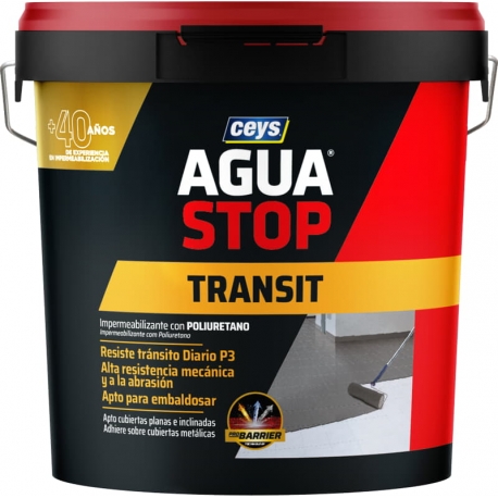 Impermeabilizante ceys aguastop transitable-embaldosado 20kg gris