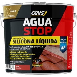 MASILLA REPARADORA CEYS AQUASTOP DE SILICONA LIQUIDA REACTIVA ROJO 4 KG