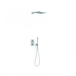 Kit de grifo termostatico empotrado de 2 vias therm-box para ducha blanco mate- 00635004bm