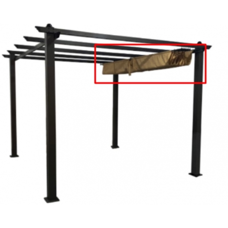 Toldo recambio para pergola corredera 3x4 m crudo p/pergola 23025738