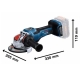 AMOLADORA BOSCH X-LOCK BITURBO BATERIA GWX 18V-15 PSC PROFESSIONAL