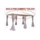 TOLDO RECAMBIO PARA PERGOLA METAL PLICOSA CRUDO 2,95 X 3,95 X 2,55M STL0046-CRUD