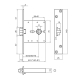CERRADURA LAR 900-50 GOLPE SILENCIOSO INOX MATE