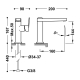 MONOMANDO LAVABO PROJECT TRES CON MANETA LATERAL 22144701BM