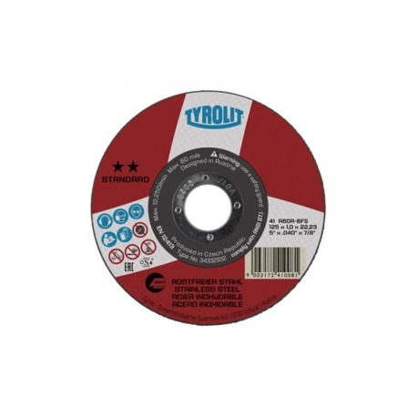 Disco corte tyrolit standard a46r-bfs inox 230x1,9x22,23mm ref 34332838