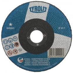 Disco corte tyrolit basic a30q-bf acero-inox 125x2,5x22,23mm ref 223022