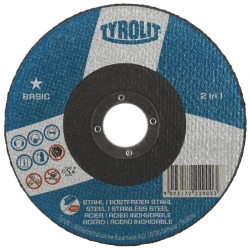 Disco corte tyrolit basic a30q-bf acero-inox 230x3x22,23mm ref 222044