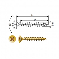 Tornillo spax 4,5x40 cabeza plana pozi bricomatado