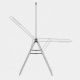 Tendedero plegable brabantia con alas + barra para perchas 25m gris metalizado